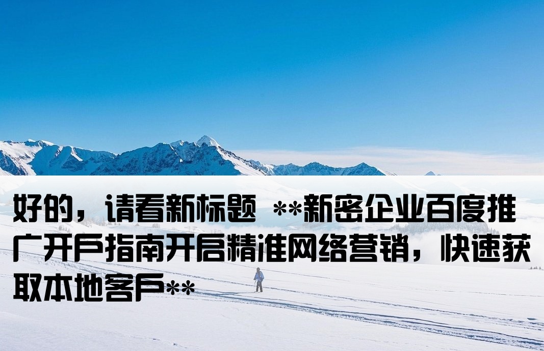 新密百度網站推廣開戶