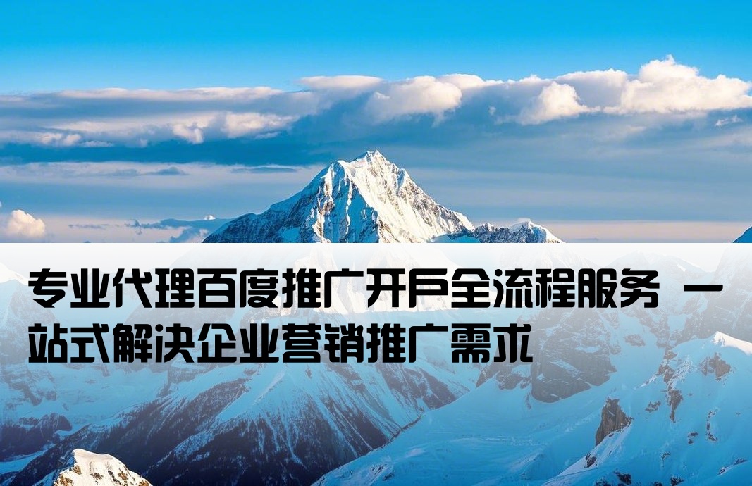 百度推廣開戶代流程
