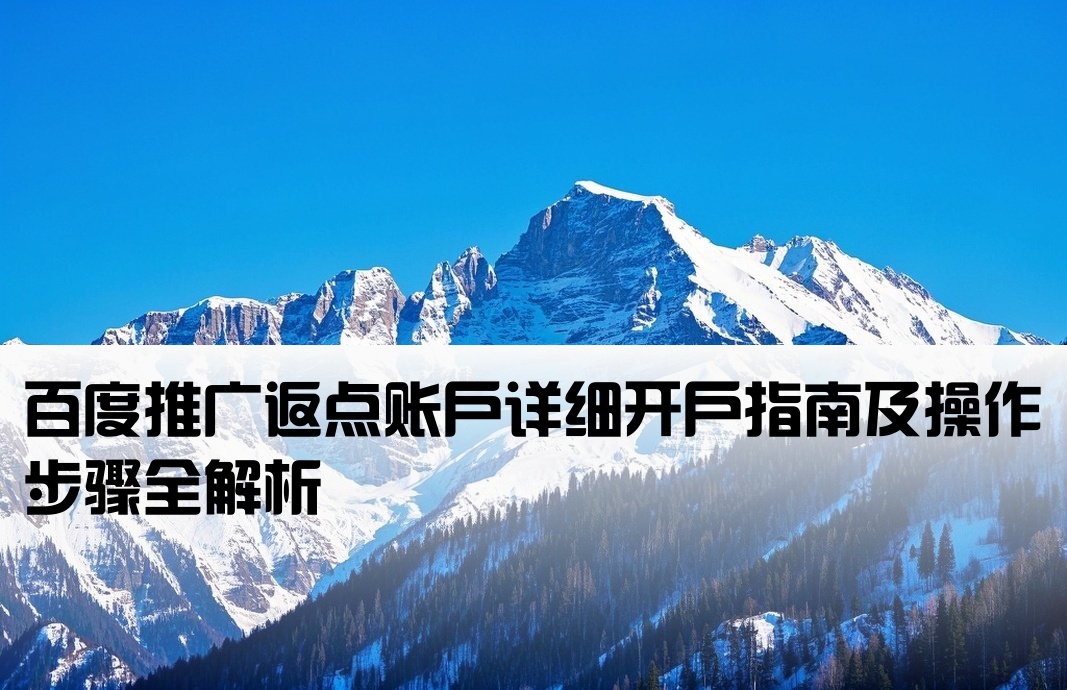 百度返點戶開戶流程
