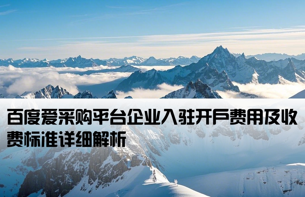 百度愛采購開戶公司價格