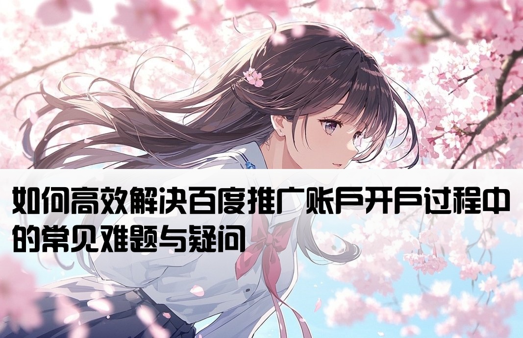 百度推廣開戶問題怎么解決