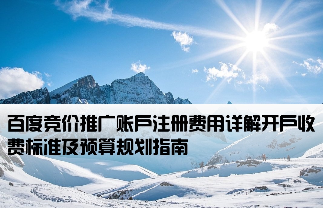 百度競價推廣開戶費