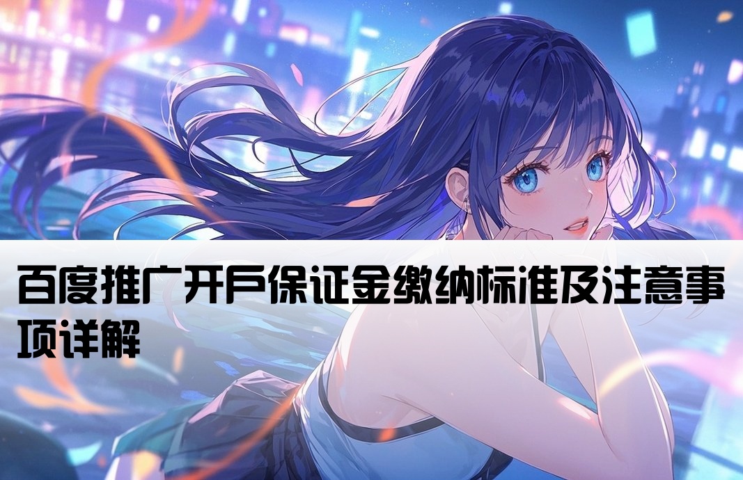 百度推廣開戶保證金