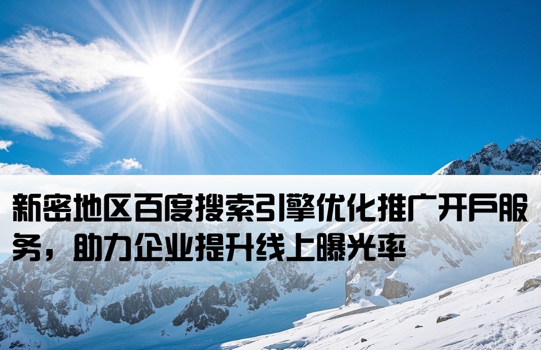 新密百度優(yōu)化推廣開戶