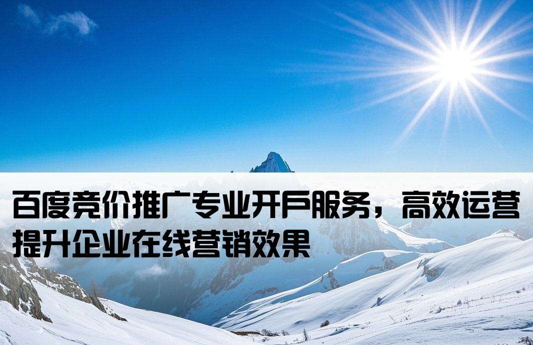 百度競價推廣運營開戶