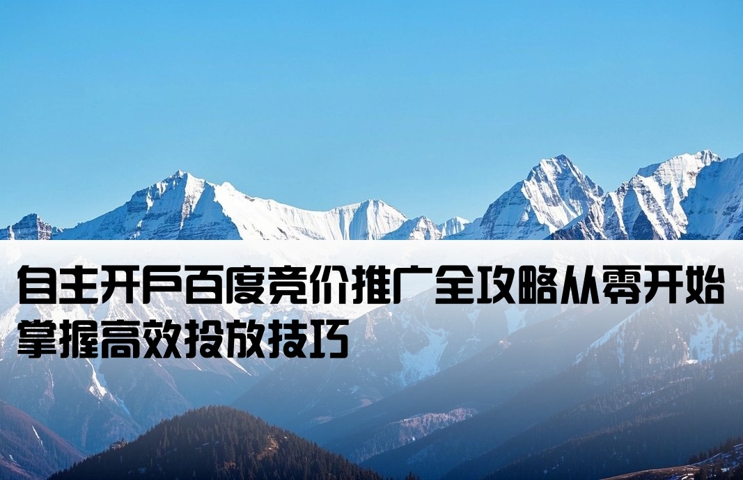 百度競價推廣自己開戶