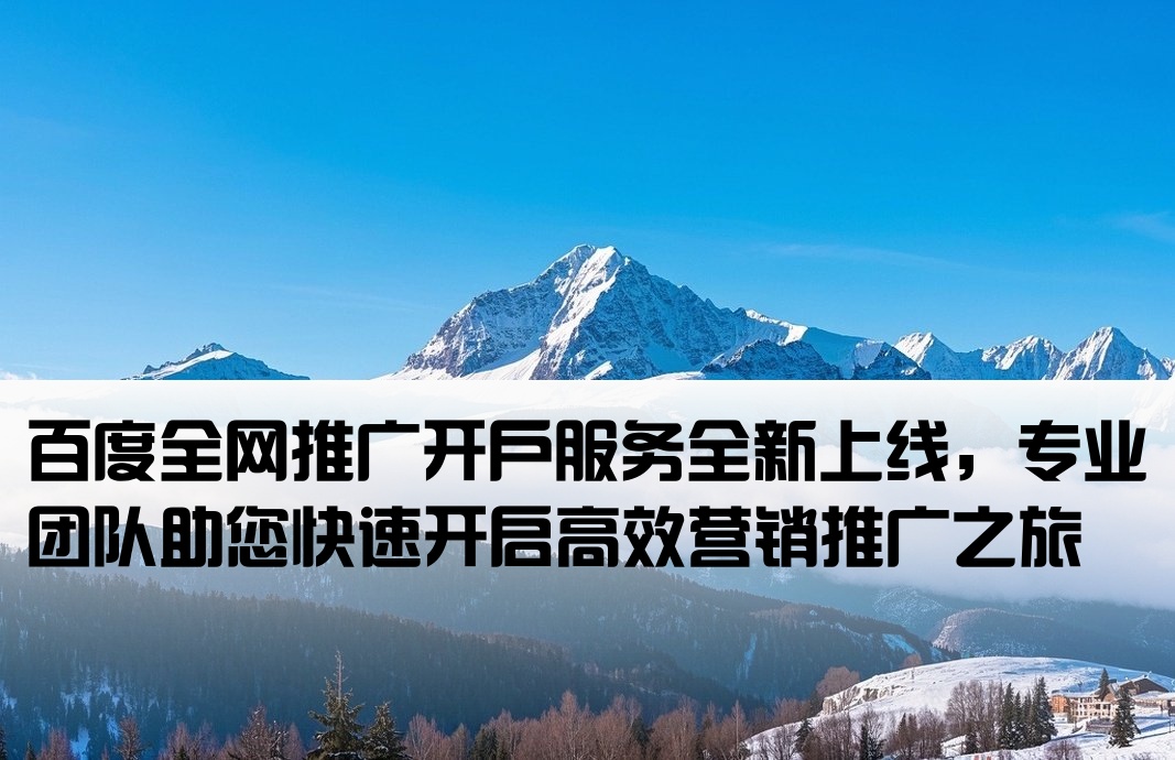 百度全網推廣開戶