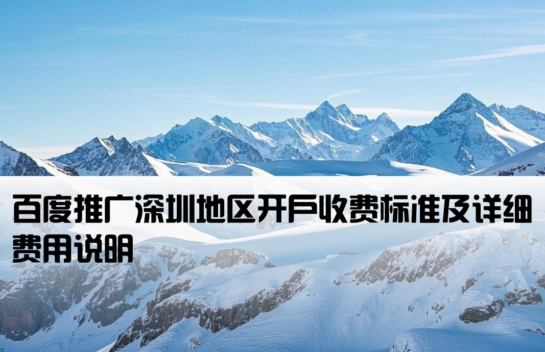 深圳百度搜索開戶費用