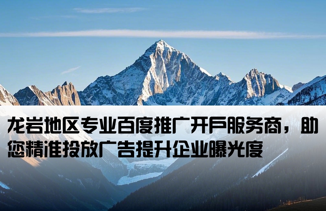 龍巖百度推廣開戶公司