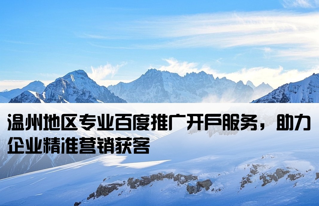 浙江溫州百度推廣開戶