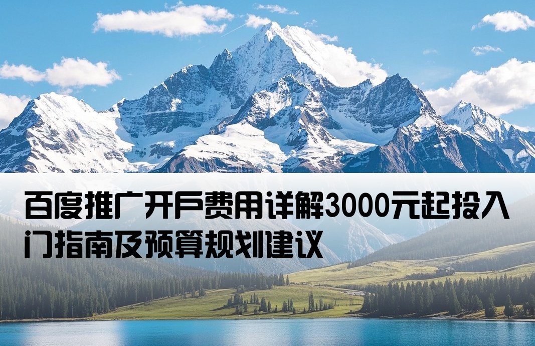 百度推廣開戶費3000