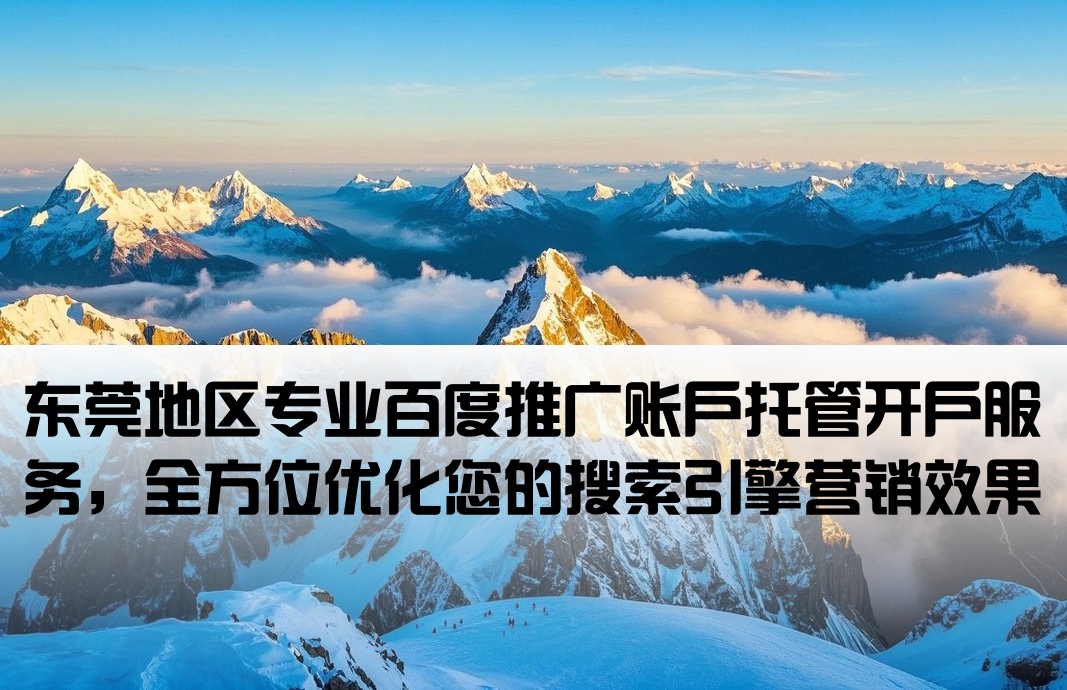 東莞百度托管開戶