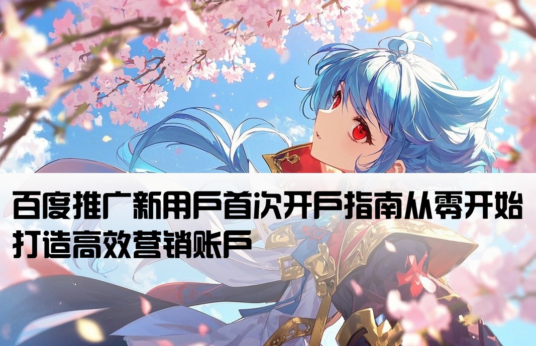 百度推廣首次開戶