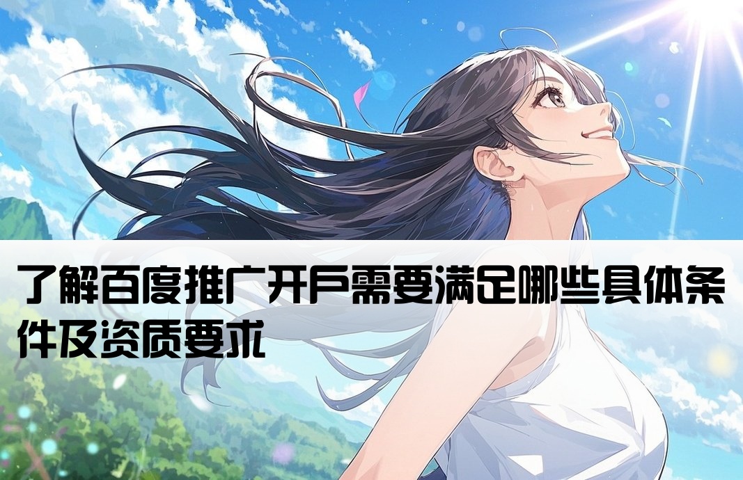 百度推廣開戶條件是什么