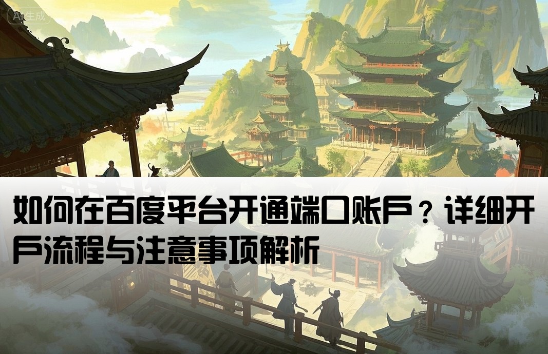 百度端口戶怎么開戶