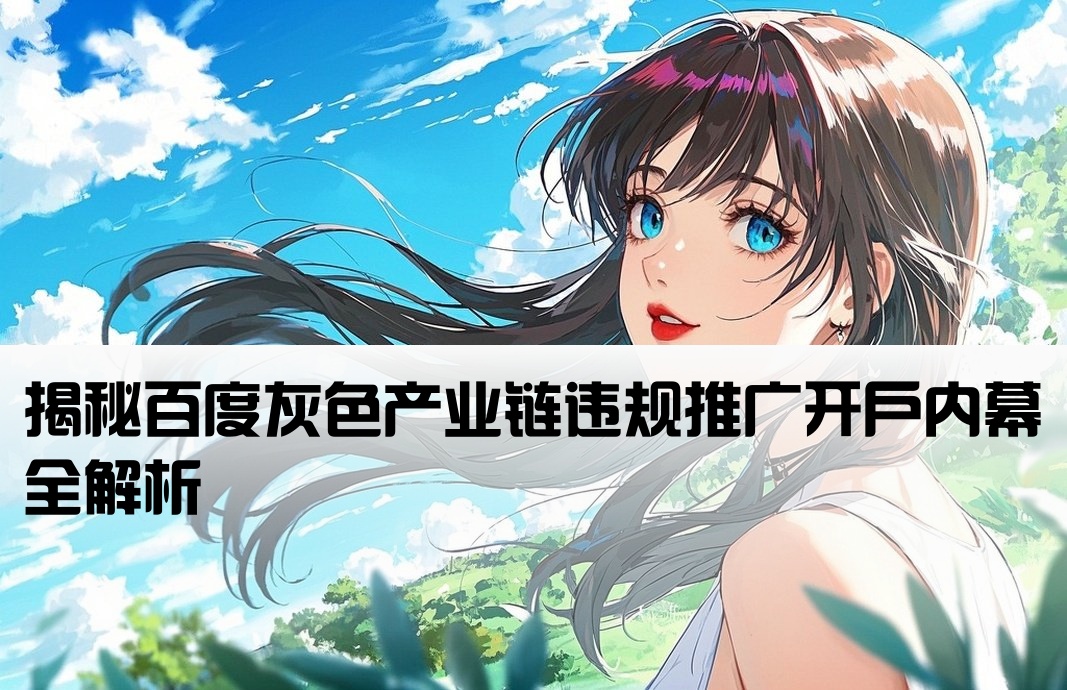 百度灰產推廣開戶