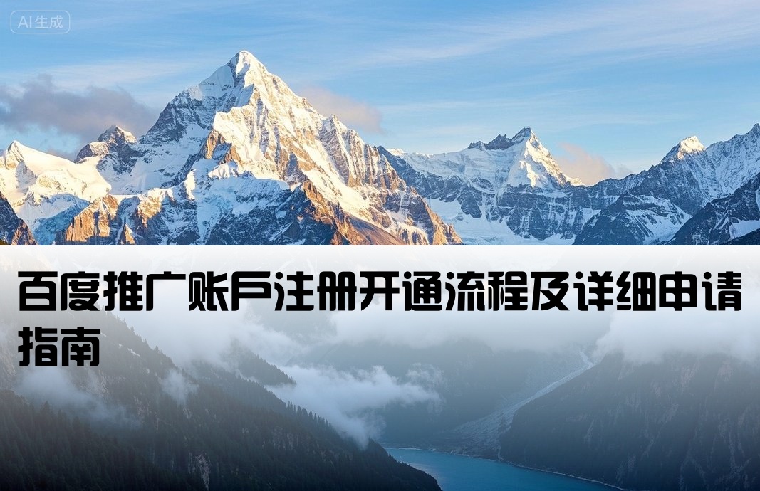 百度推廣賬號開戶申請