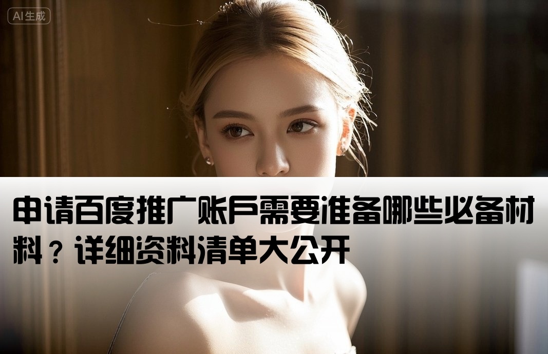 百度推廣開戶要什么資料