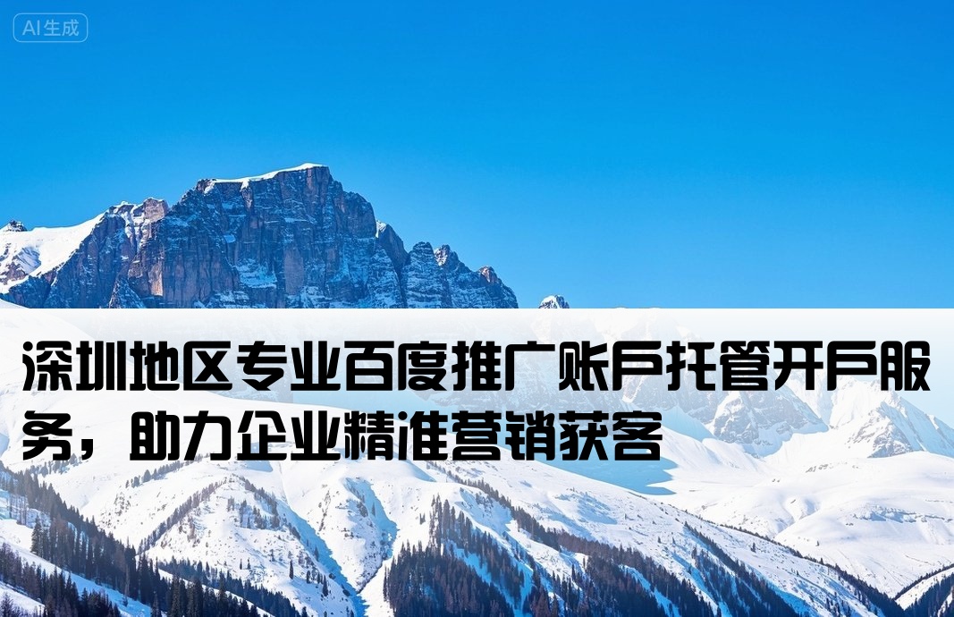 深圳百度托管開戶