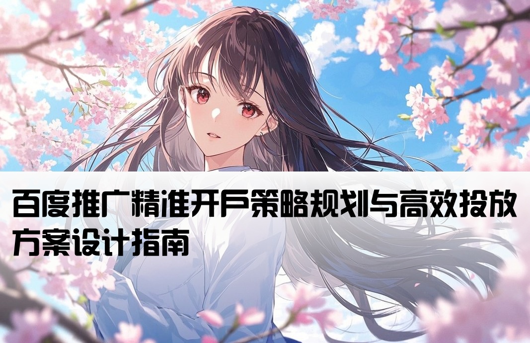 百度推廣開戶方案設(shè)計(jì)