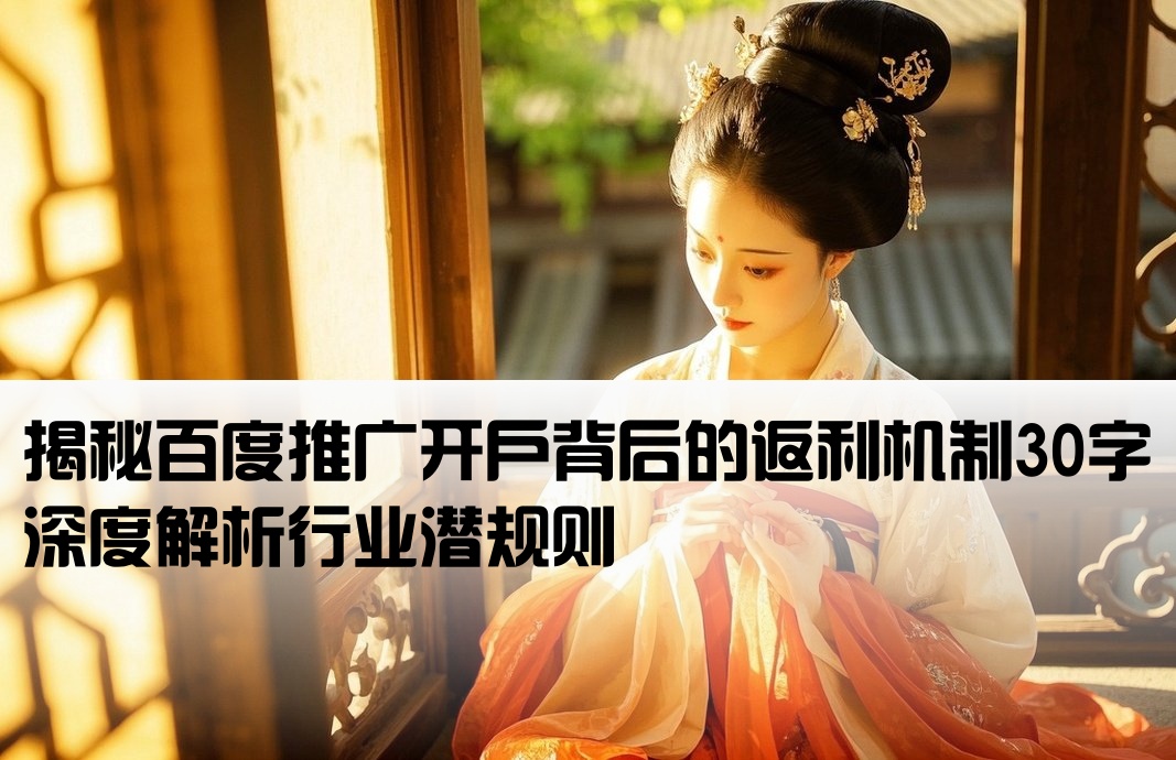 百度推廣開戶 回扣