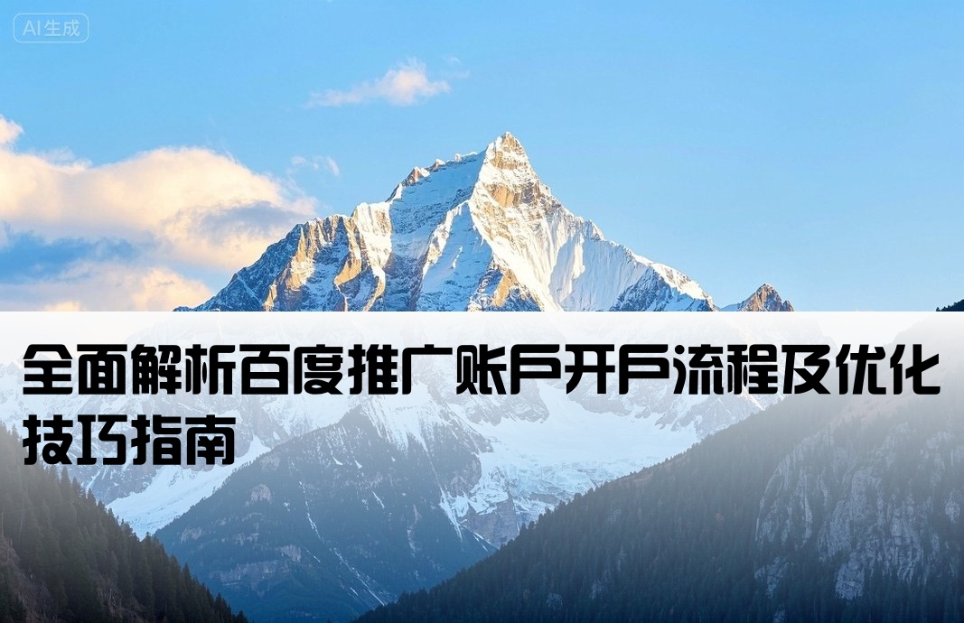 百度推廣優化怎么開戶