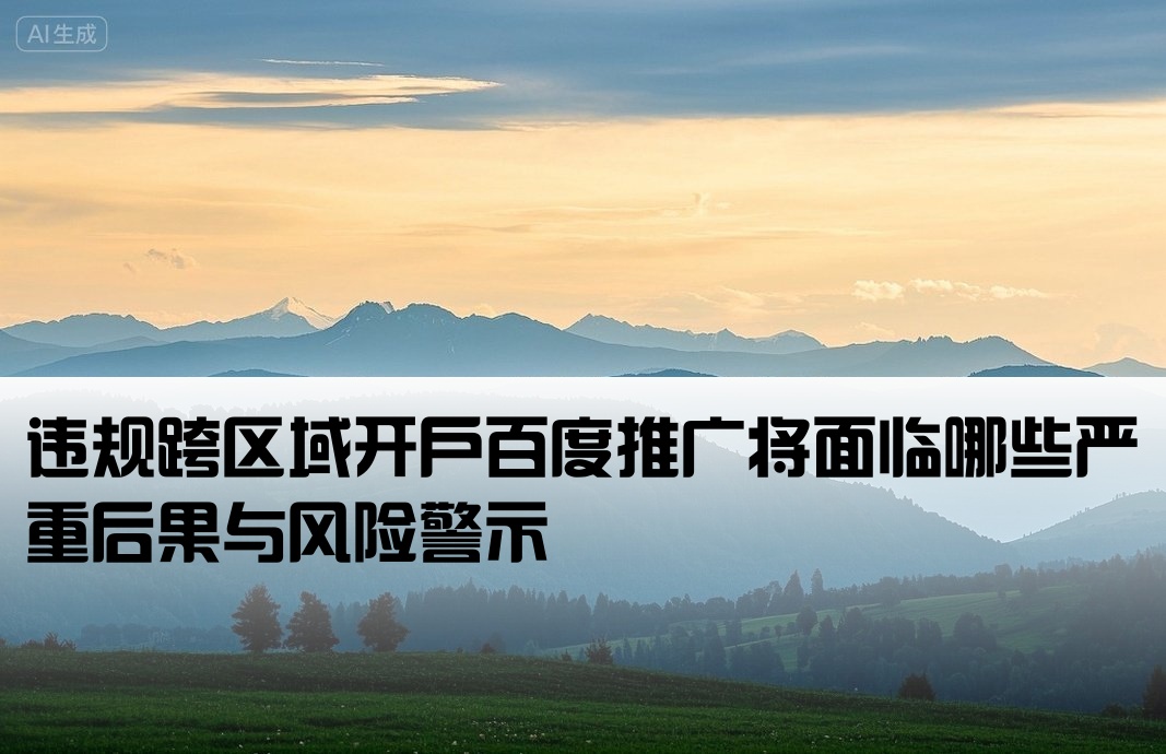 百度推廣跨區開戶后果