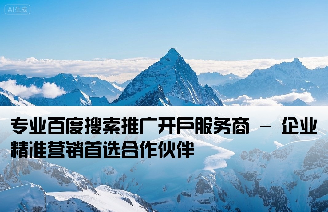 百度大搜推廣開戶公司