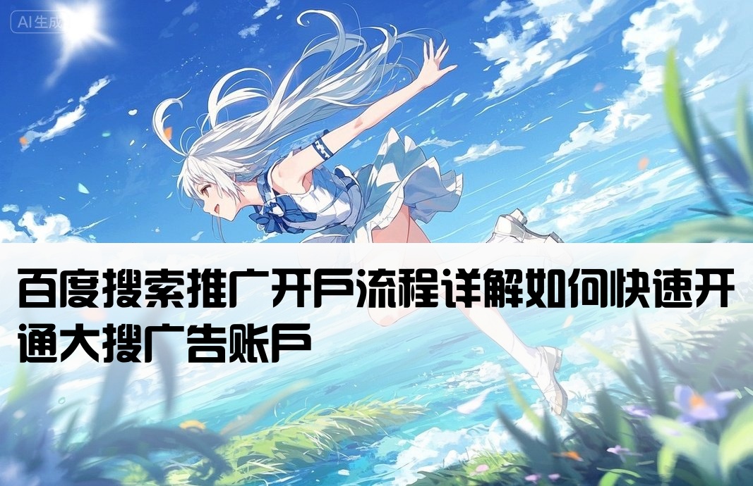 百度大搜推廣開戶怎么開