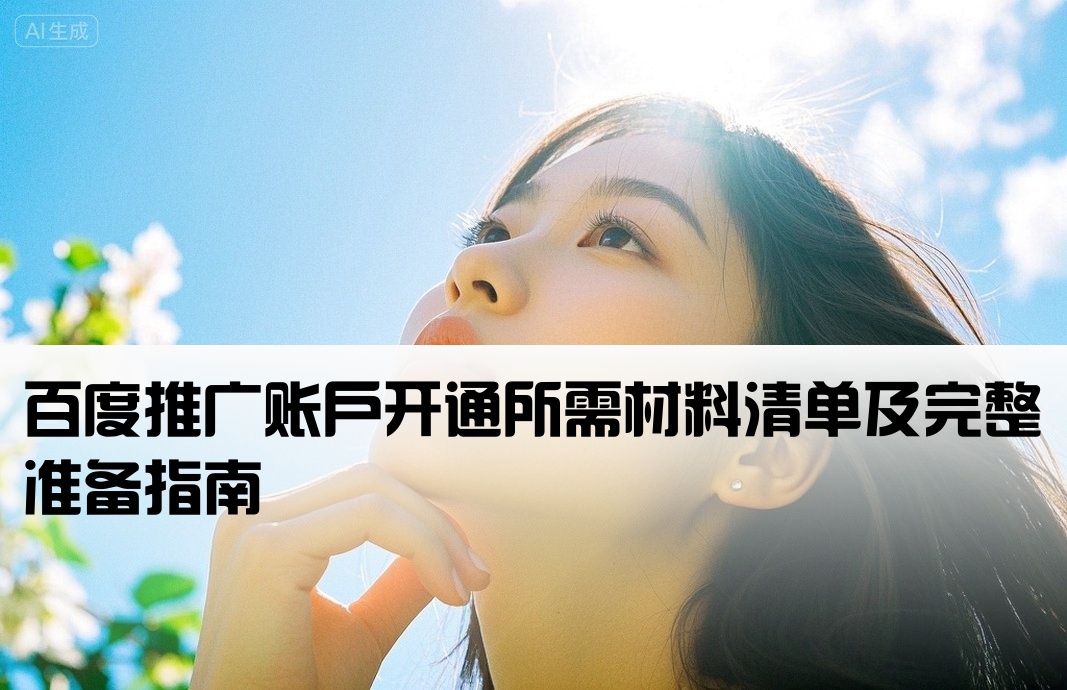百度推廣開戶準備材料