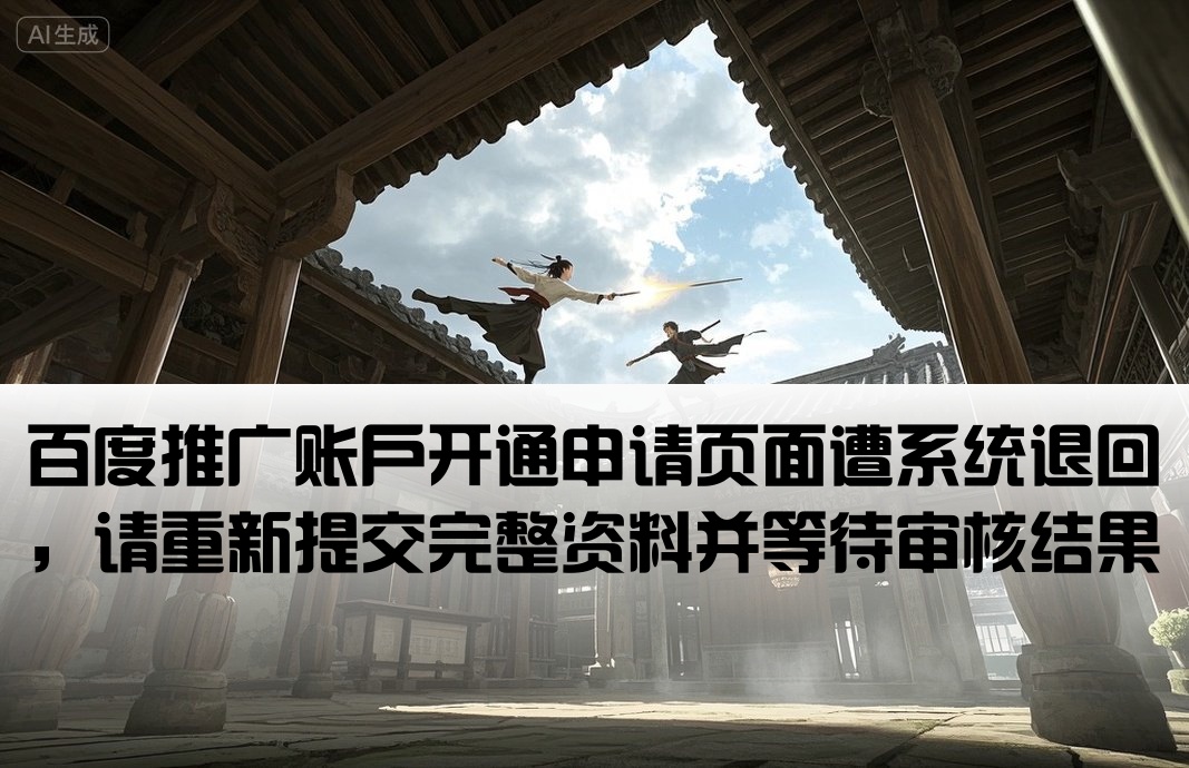 百度推廣開戶頁面退回