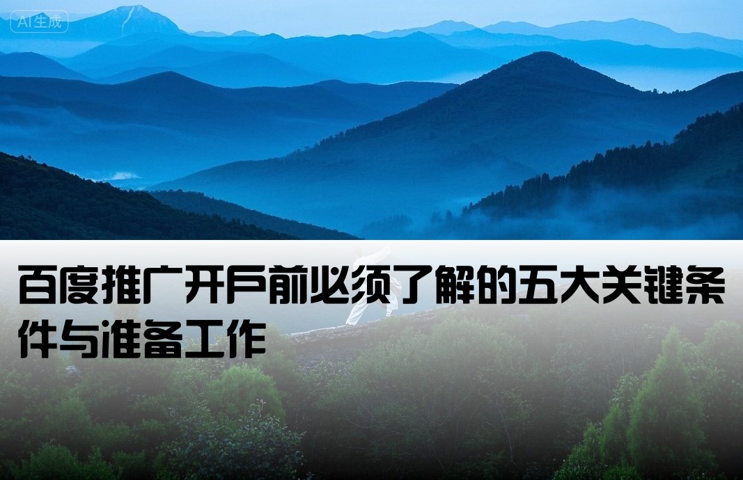 百度推廣開戶的前提