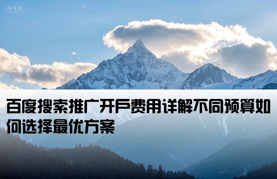 百度大搜推廣開(kāi)戶多少錢