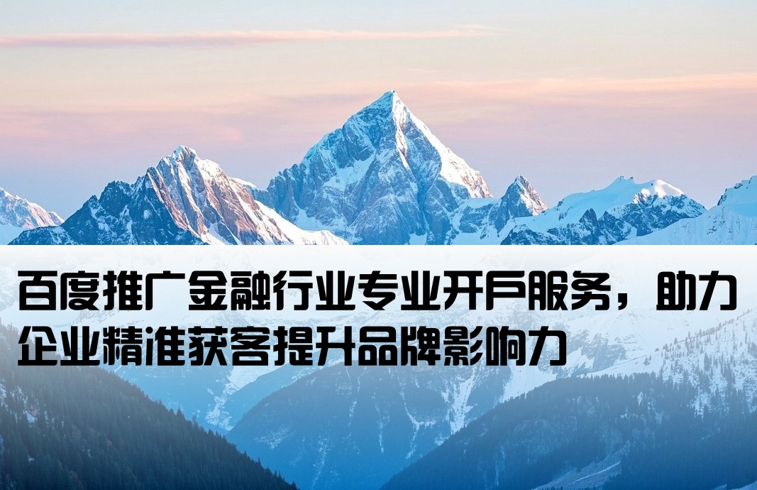 金融行業(yè)百度推廣開戶