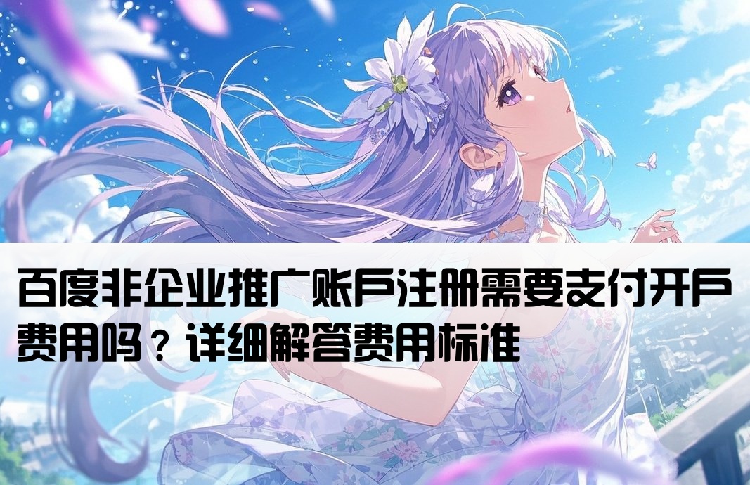 百度非企推廣開戶要錢嗎