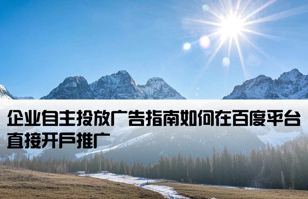 百度自己開戶發廣告
