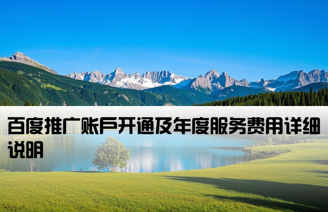 百度推廣開戶費 服務費