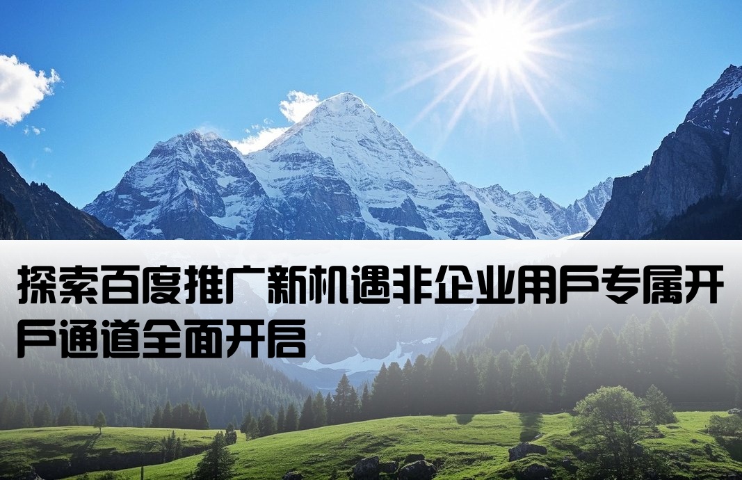 百度推廣 非企開(kāi)戶(hù)