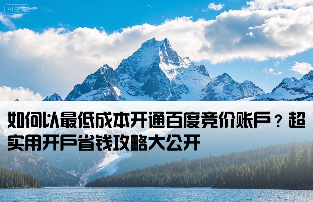 百度競價怎么開戶便宜些