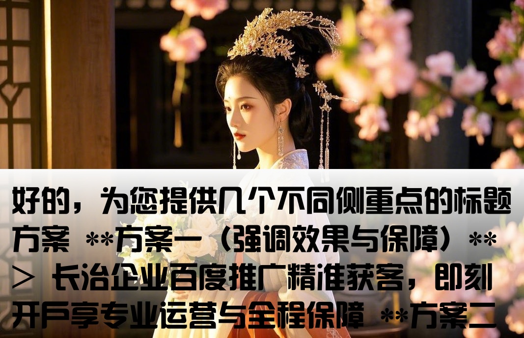 長治百度推廣開戶